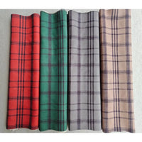 Plaid Pattern Suede Fabric By The Yard