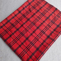 Plaid Pattern Suede Fabric By The Yard