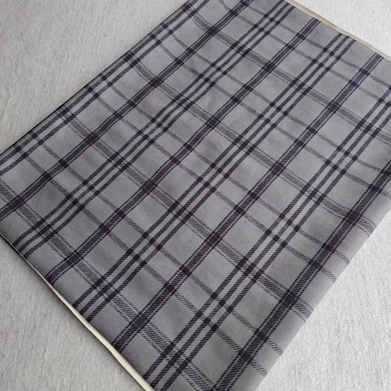 Plaid Pattern Suede Fabric By The Yard