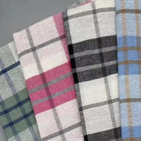 Plaid Chambray Colored Shirt Fabric By The Yard