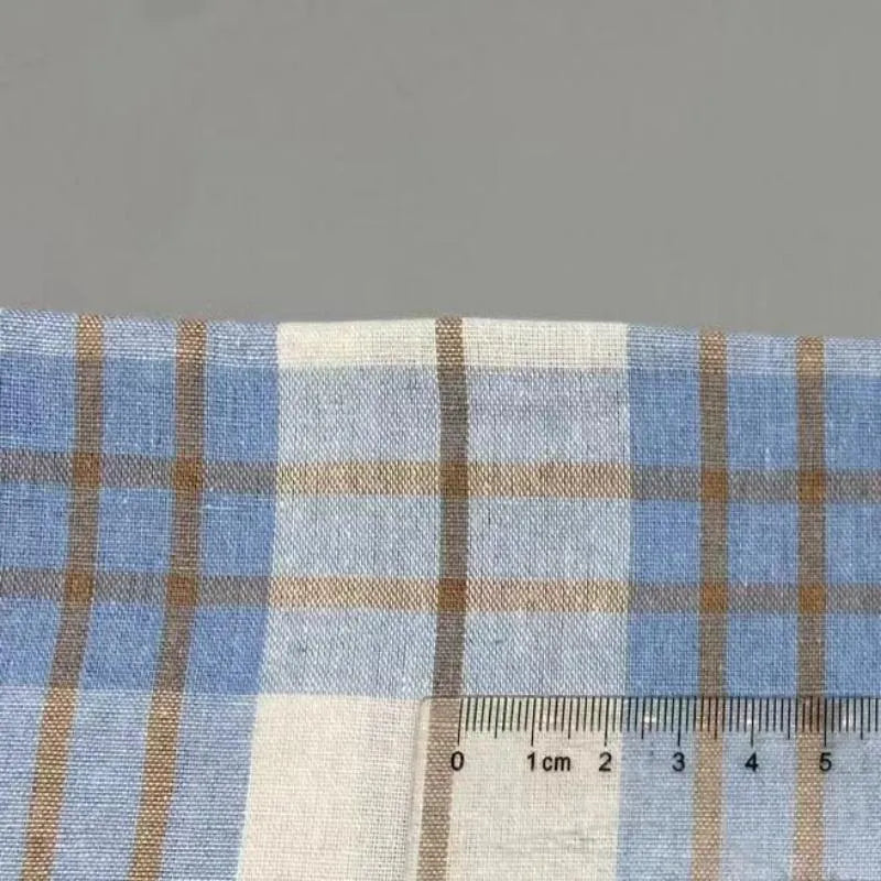 Plaid Chambray Colored Shirt Fabric By The Yard