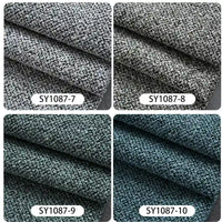 Four shades of gray and blue Pebble-like Plain Color Boucle Fabric By The Yard (SY1087-7, SY1087-8, SY1087-9, SY1087-10) from Longan Craft—thick polyester upholstery material perfect for drapery or furniture.