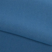 Close-up of Longan Craft’s Plain Color French Terry Fabric, showcasing its solid blue hue and subtle textured weave—soft polyester material by the yard, ideal for winter clothing.