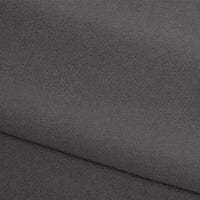 Close-up of Longan Craft's Plain Color French Terry Fabric By The Yard, made from soft polyester material. This dark gray fabric features a smooth texture and consistent weave, ideal for cozy winter clothing.