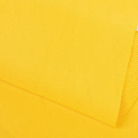 Close-up of Longan Craft Plain Color French Terry Fabric by the Yard, featuring bright yellow polyester with a textured, slightly rough surface and visible weave—ideal soft material for winter clothing.