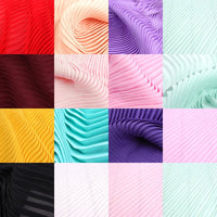 Plain Pleated Chiffon Fabric By the Yard