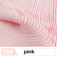 Plain Pleated Chiffon Fabric By the Yard