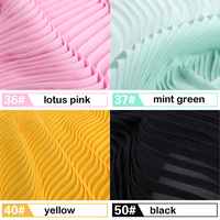 Plain Pleated Chiffon Fabric By the Yard