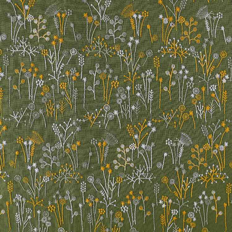 PlantEmbroideredFabricBytheYard