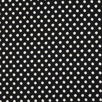 Longan Craft’s Polka Dot Print Corduroy Fabric by the Yard is a fine wale corduroy material featuring a retro dotted pattern of evenly spaced white polka dots arranged in rows and columns on a black background.