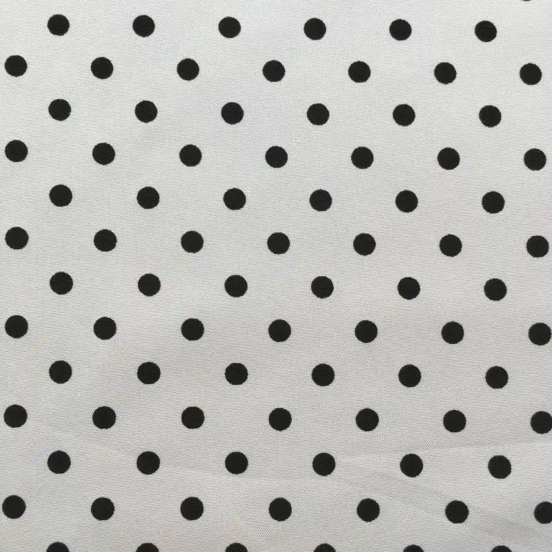Longan Craft’s Polka Dot Printed Peachskin Fabric By The Yard is a soft, colorful microfiber polyester with evenly spaced black dots, ideal for stylish DIY skirts and dressmaking projects.