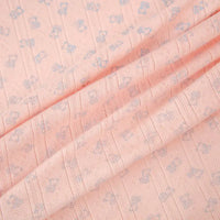 Print Ribbed Pointelle Cotton Fabric By The Yard