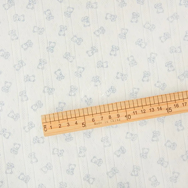 Print Ribbed Pointelle Cotton Fabric By The Yard