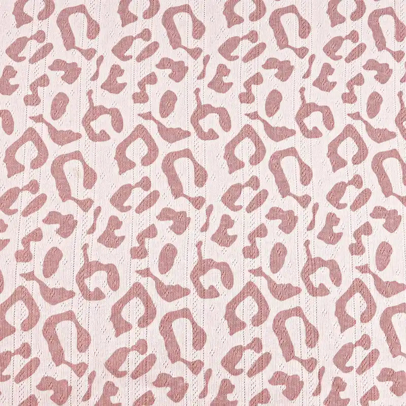 Printed Cotton Pointelle Knit Fabric By The Yard