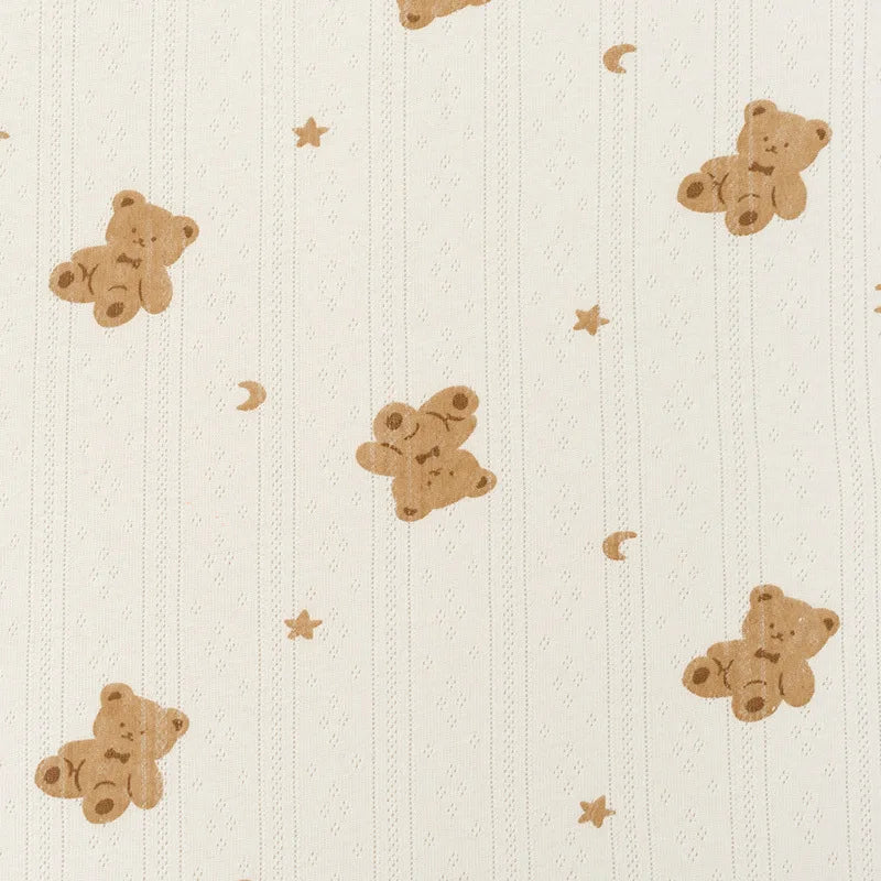 Printed Cotton Pointelle Knit Fabric By The Yard