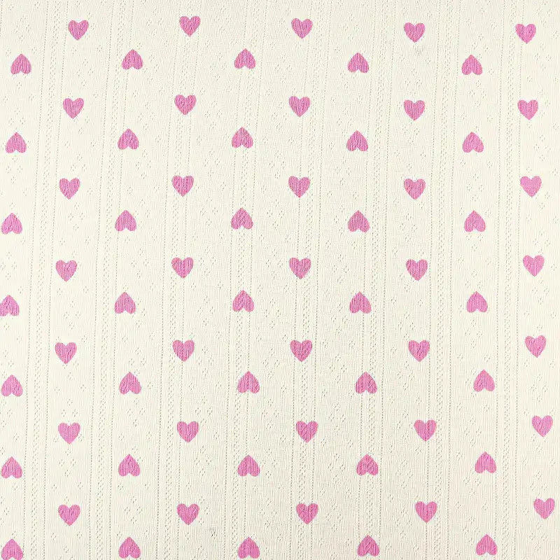 Printed Cotton Pointelle Knit Fabric By The Yard