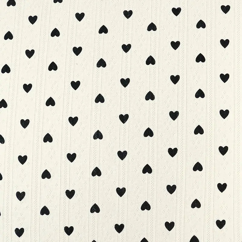Printed Cotton Pointelle Knit Fabric By The Yard