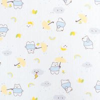 Printed Cotton Pointelle Knit Fabric By The Yard