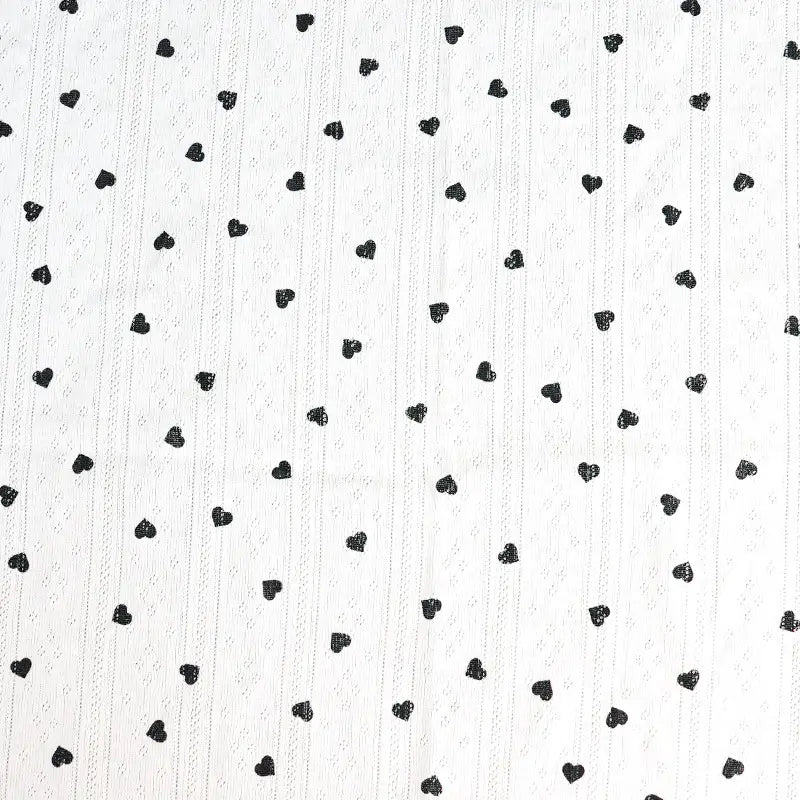 Printed Cotton Pointelle Knit Fabric By The Yard