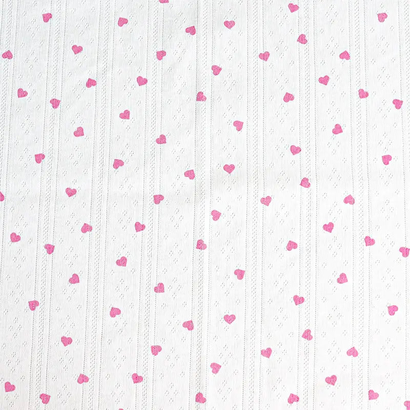 Printed Cotton Pointelle Knit Fabric By The Yard