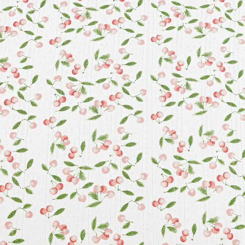 Printed Cotton Pointelle Knit Fabric By The Yard