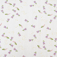 Printed Cotton Pointelle Knit Fabric By The Yard