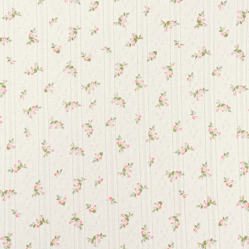 Printed Cotton Pointelle Knit Fabric By The Yard