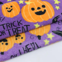 Pumpkin Print Halloween Flannel Fabric By The Yard