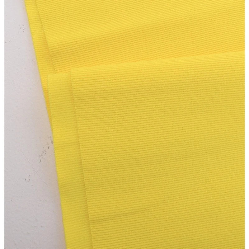 Contoh Color Rib Pure Color Cotton Rib Knit Fabric | 2x2 Ribbed Cotton Fabric