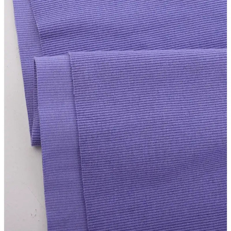 Contoh Color Rib Pure Color Cotton Rib Knit Fabric | 2x2 Ribbed Cotton Fabric