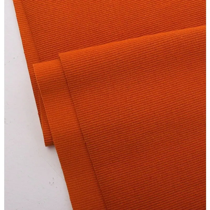Contoh Color Rib Pure Color Cotton Rib Knit Fabric | 2x2 Ribbed Cotton Fabric