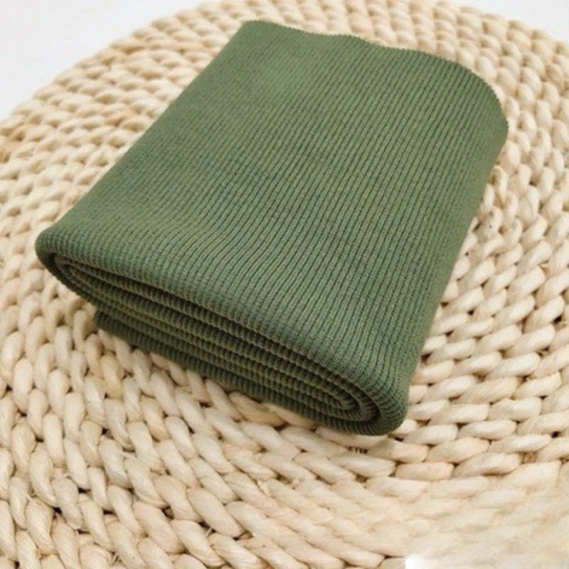 Pure Color Cotton Rib Knit Fabric By The Yard