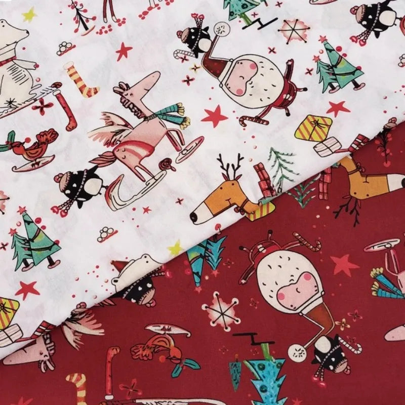 Pure Cotton Christmas Fabric By The Yard