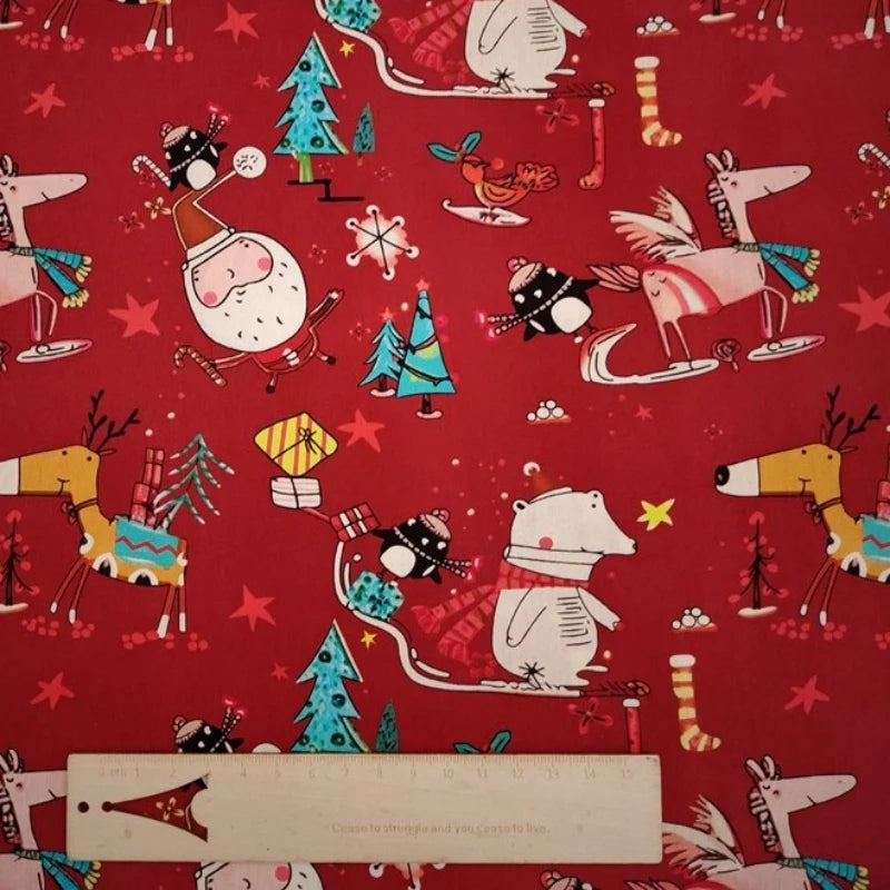 Pure Cotton Christmas Fabric By The Yard