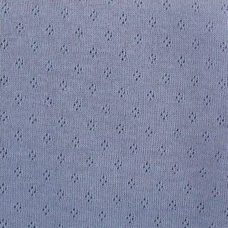 Pure Cotton Pointelle Knit Jersey Fabric By The Yard