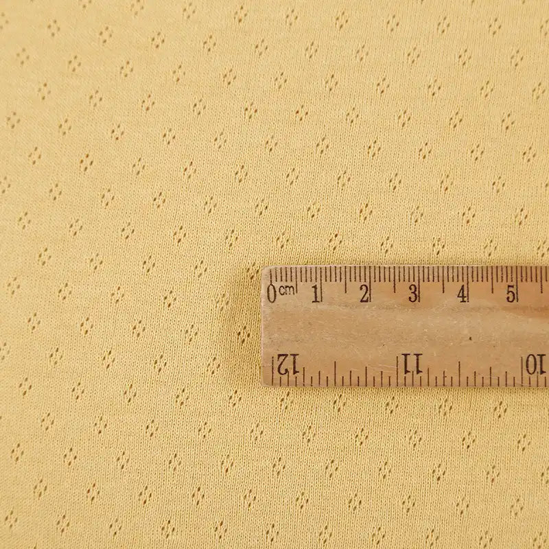 Pure Cotton Pointelle Knit Jersey Fabric By The Yard