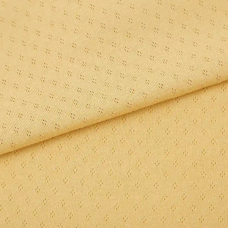 Pure Cotton Pointelle Knit Jersey Fabric By The Yard