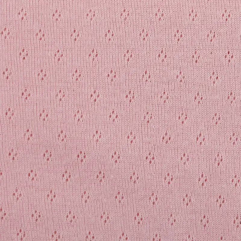Pure Cotton Pointelle Knit Jersey Fabric By The Yard