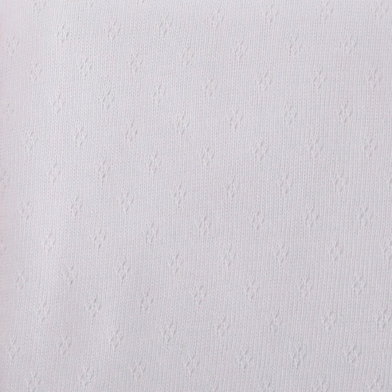 Pure Cotton Pointelle Knit Jersey Fabric By The Yard