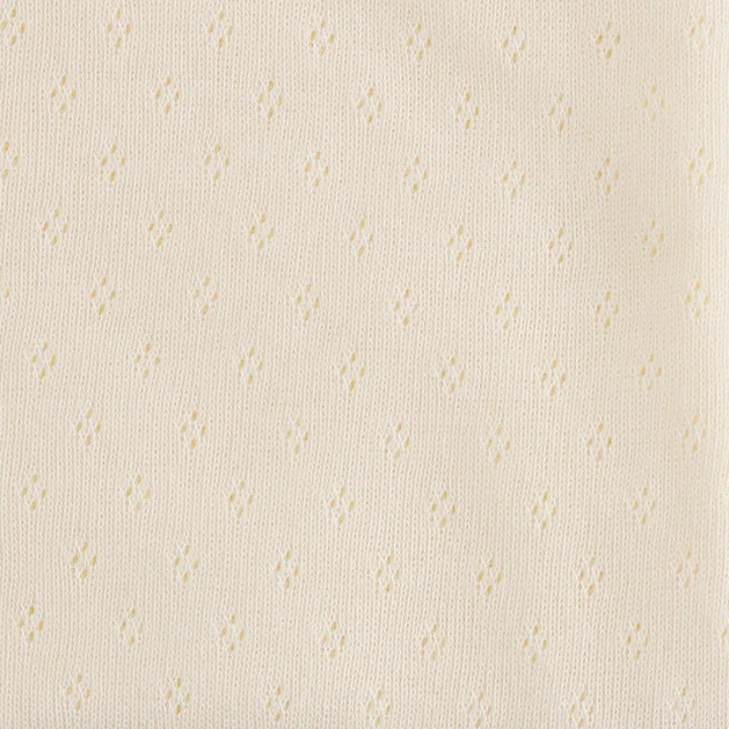 Pure Cotton Pointelle Knit Jersey Fabric By The Yard