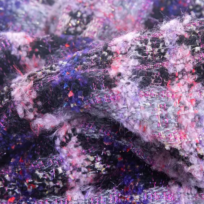 Purple Tweed Fabric By The Yard