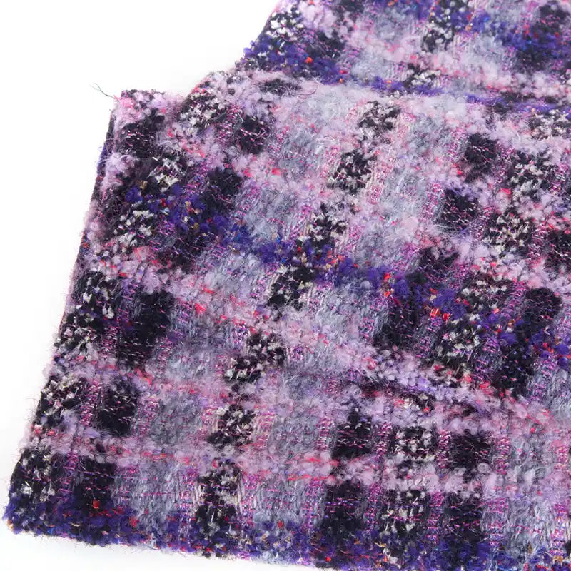 Purple Tweed Fabric By The Yard