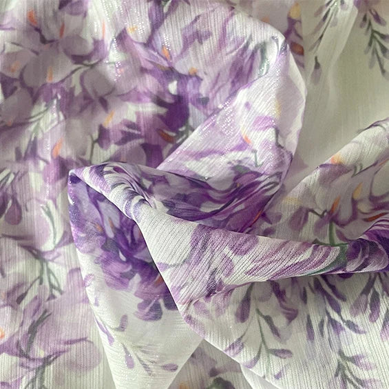 Purple Wisteria Flower Sheer Chiffon Fabric By The Yard | Printed Floral Dresses Fabric | 57Inch Wide Soft Lightweight Sheer Chiffon For Sewing - 1/2 ... Purple Wisteria Flower Sheer Chiffon Fabric By The Yard | Printed Floral Dresses Fabric | 57Inch Wide Soft Lightweight Sheer Chiffon For Sewing - 1/2 ...