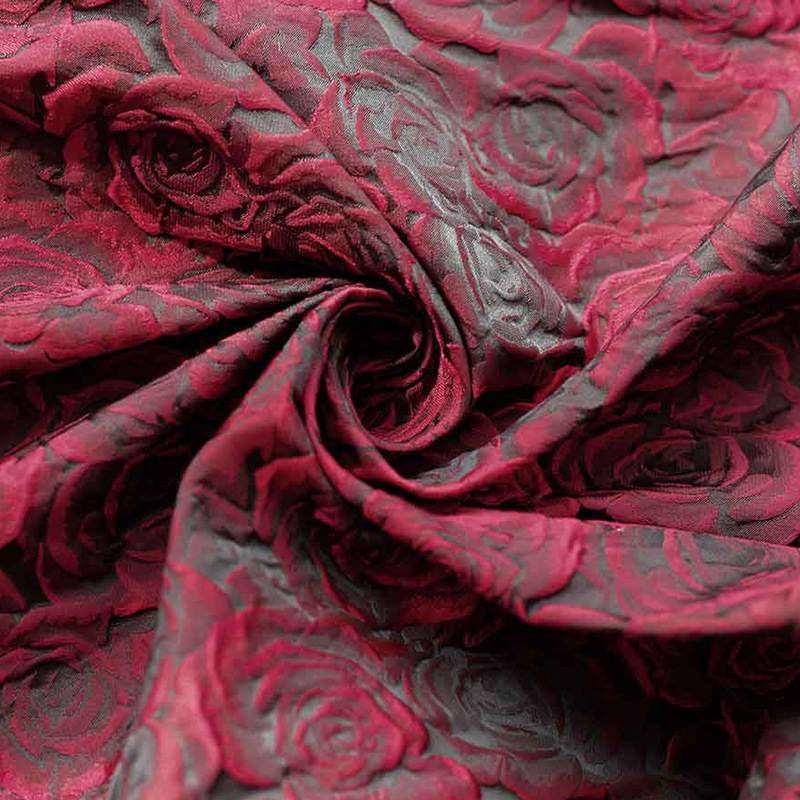 RoseBrocadeFabricBytheYard