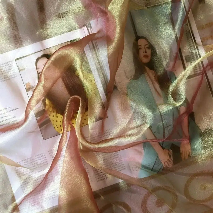 Shiny Organza Sheer Fabric By The Yard-Longan Craft