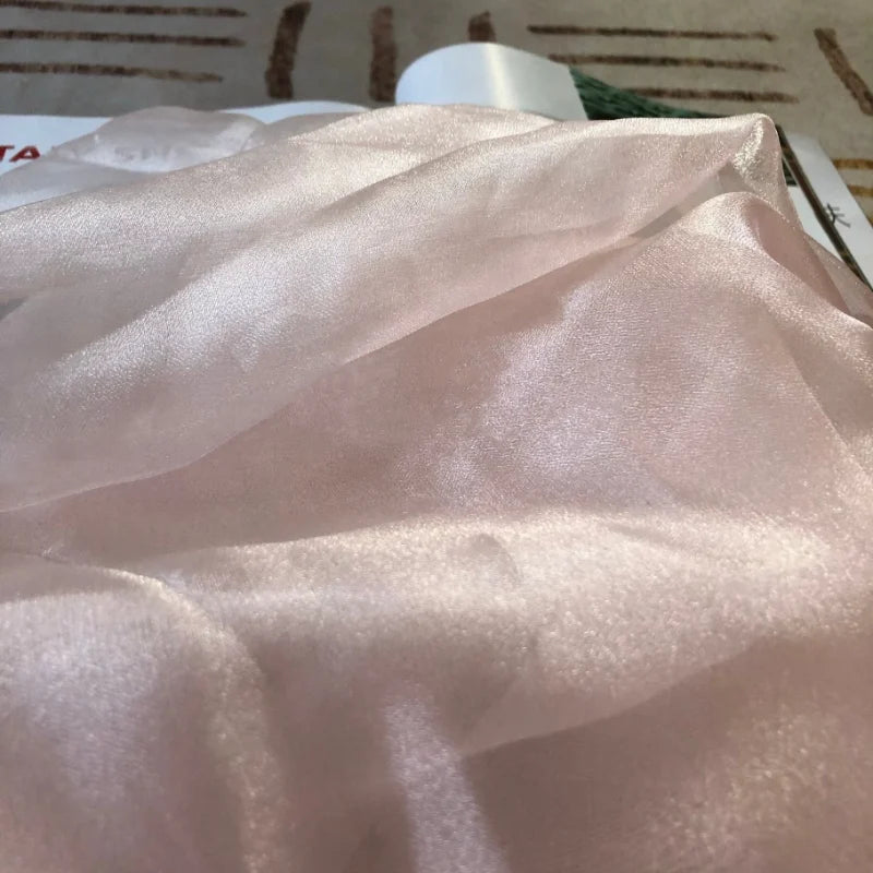 Shiny Organza Sheer Fabric By The Yard-Longan Craft