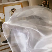 Shiny Organza Sheer Fabric By The Yard-Longan Craft