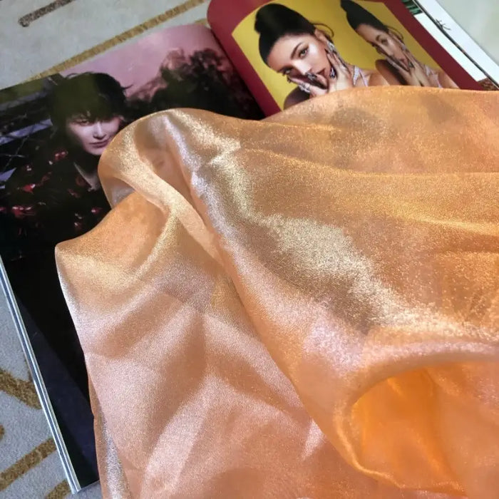 Shiny Organza Sheer Fabric By The Yard-Longan Craft