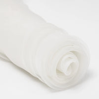 A close-up of Longan Craft's Silky Polyester Organza Fabric By The Yard, a premium solid color organza—soft, sheer, and ideal for bridal gowns or evening dresses—displayed on a plain white background.