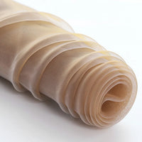 A close-up of Longan Craft’s Silky Polyester Organza Fabric by the Yard, a premium solid color organza material that’s soft, sheer, and perfect for bridal gowns or evening dresses—showcasing its delicate, translucent layers.